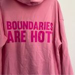 Mayfair Group  Boundaries Are Hot Oversized Zip Up Hoodie in Pink Small Medium Photo 6