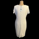 Ronni Nicole Ivory Eyelet Lace Dress with white liner. Photo 4