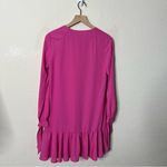 Anthropologie  Mare Mare Hot Pink Ling Sleeve Tunic Dress Dropped Waist Size XS Photo 6