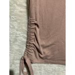 Love, Fire Love Fire Ruched Drawstring Tank Top Ribbed Knit Mauve M/M Casual Summer Photo 3