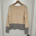 Athleta  | Women's 100% Wool Brindle Border Sweater Photo 1
