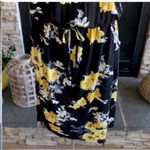Black and Yellow Midi Sundress with Crew Neck Size M Photo 10