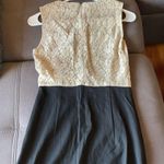 DKNYC Cream & Black V-Neck Sleeveless Dress Size 0 Photo 6