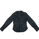 ZARA WOMEN FITTED STRUCTURED PLAID BALCK/WHITE SHIRT Photo 1