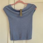 J.Crew  Cashmere Silk Blend Wide V-Neck Sweater T-Shirt in Hazy Hydrangea Photo 3