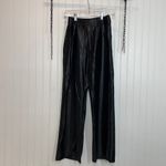 Princess Polly NWT Black Martha Shiny Suit Pants High Rise Cropped Size 2 Photo 2