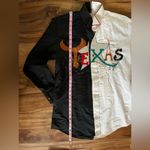 Barbara Shara Lubbock Texas Shirt Size S Collared Long Sleeves Beaded Sequin NWO Black Photo 7