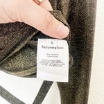 Reformation [] Metallic Gold Sparkle Tie Front Long Sleeve Jupiter Top Sz Large L Photo 10