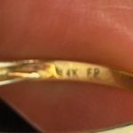 14K RARE Yellow Gold Bezel Amethyst Turquoise Quatrefoil White Agate Ring S 6.5 Photo 13