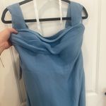 Azazie NWT -  Saige Steel Blue A-Line Chiffon Convertible Dress (A16) Photo 7