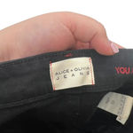 Alice + Olivia Good High-Rise Mini Skirt Crystal Stripes Denim Black Size 26 Photo 6