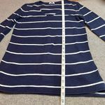 Old Navy Women’s Navy & White Striped V-Neck Tunic Long Sleeve Sweater Photo 6