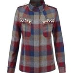 CAbi  Plaid Pearl Zip Collage Jacket - #3555 - M Photo 1