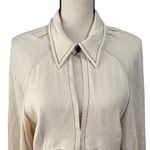 Free People  Women's Ivory V-Neck Buttons Festival Boho Oversized Mini Dress Sz S Photo 2