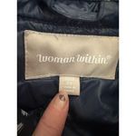 Woman Within Women Within Packable Puffer Long Jacket Womens Plus Size 2X Faux Down Blue Photo 5