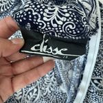 Vintage floral geometric print faux wrap mini dress S/M Blue Photo 5