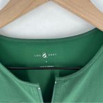 Lou & grey Stretch Woven Forest Green Sleeveless Zip Neck Mini Dress Size S Photo 2