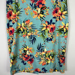 Talbots  Pencil Skirt 14 Blue Floral Tropical Botanical Coastal Resort Chic Photo 0