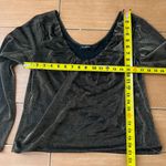 EXPRESS Tops Metallic Bronze Sparkle Long Sleeve Top Size XL Photo 3