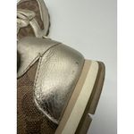 Coach  C118 Runner Womens Size 8.5‎ Gold Brown Monogram Metallic Lace Up Sneakers Photo 1