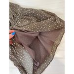 Uniqlo  Womens Dress Brown & White Polka Dot Ruffle V-Neck Casual Mini Size XS Photo 4