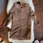 Vintage Leather & Mink Collar Coat Nubuck Coat Size M Photo 10