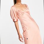 ASOS  Design Bias Cut Satin Maxi Tea in Peach Dress 12 Photo 1