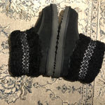 UGG  Mini Braid Cuff Boots Black Photo 3
