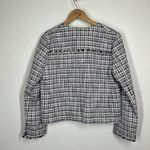 J.Crew  Tweed Fringe Blazer Jacket Size 10 Preppy Classic Photo 5