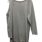Lane Bryant  Lace Appliqué Light Gray One Cold Shoulder Sweatshirt Size 18/20 Photo 3