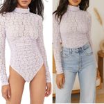 Free People  Intimately Day N Night Lace Bodysuit In Orchid Ice Photo 0