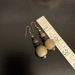Handmade Boho wood beads dangly earrings Photo 2