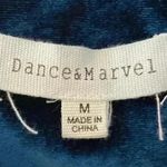 Dance & Marvel midnight blue velvet midi dress with spaghetti straps size medium Photo 3