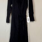 AFRM Women’s Kendra Notch Lapel Wrap Midi Dress Black Size XS NWOT Photo 8