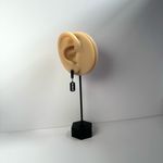 Razor Blade Shape Dangle Drop Earrings for Men Women Punk Hip Hop Unisex Style Black Photo 5