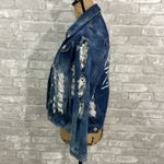 Thrill Denim Distressed Always 100 Jean Jacket Blue Size M Photo 1