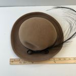 Adolfo Vintage  II Feather Bow‎ 100% Wool Hat Derby Dress Occasion Made In USA Photo 5