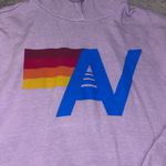 Aviator Nation  Logo Pullover Hoodie Mauve Purple Large Photo 2