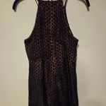 ASTR  Black Geometric Lace Chemise Photo 5