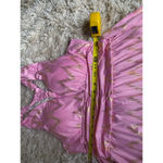 India Boutique Mini Dress Metallic Tie Back Halter Festival Summer Wedding Event Pink Photo 8