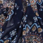 Boutique NEW Blue Medallion Sheer Kimono Coverup Beach Swim Photo 4