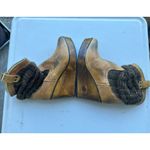 Bed Stu Bruges Slouch Knit Rustic Distressed Wedge Heel Leather Boots 8.5 B Photo 4