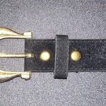 Black Faux Suede Gold Photo 3