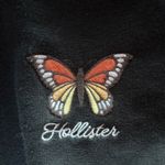 Hollister Black L Cropped Long Sleeve Sweater Butterfly Casual Cozy Whimsygoth Photo 3