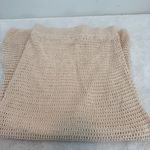House Of Harlow 1960 2pc Set Crochet Knit Crop Top Skirt Fringe Beige size S Tan Photo 9