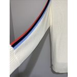 Talbots T by  Cream Long-Sleeved Tipped Striped Sweater Women's Size Medium NWT Photo 7