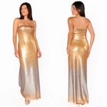 Show Me Your Mumu NEW NWT  Taylor Strapless Tube Maxi Dress In Gold Ombre Sequins Photo 1