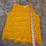Faith and joy  Size Medium M Golden Rod Yellow Orange Blouse Lace Top Career Photo 9