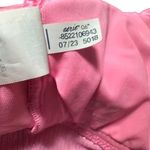 Aerie ‎ Bralette Ribbed Shimmer Pink Triangle Bra Top Adjustable Straps L Photo 3