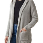 Eddie Bauer  Lounge Cotton Blend Hoodie Cardigan With Pockets Extra Small Photo 0